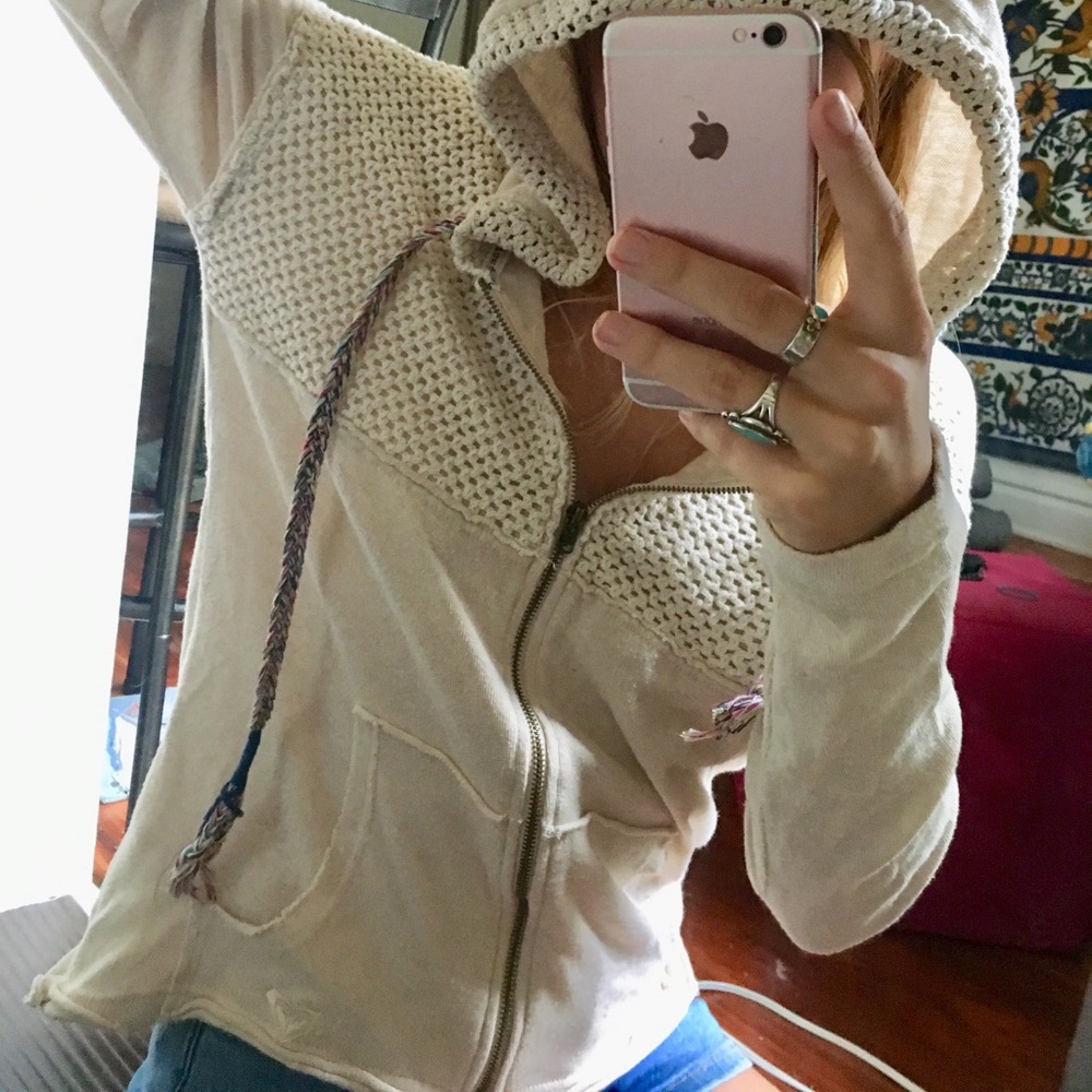 ROXY crochet surfer hoodie